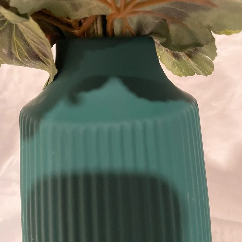Vibrant Handmade Floral Arrangement in Green Vase